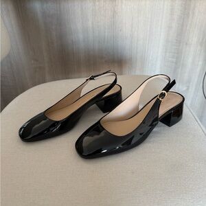 Stuart Weitzman Black Slingbacks